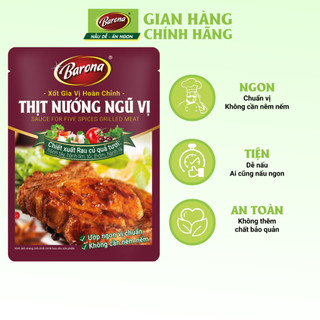 Gia Vị Thịt Nướng Ngũ Vị Barona 80g ướp ngon chuẩn vị không cần nêm nếm