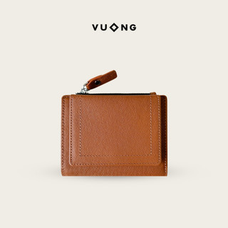 Ví ngắn Vuông Shop®️ Right da thật phối màu tự nhiên đa ngăn tiện lợi thanh lịch