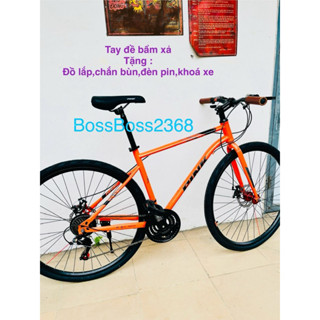 XE ĐẠP THỂ THAO ROAD tay đề bấm xả 2 phanh đĩa hàng chuẩn ( lỗi 1 đổi 1)