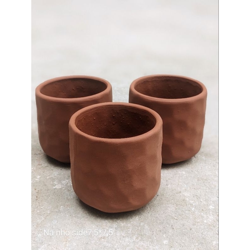 Set 2 Chậu mini sen đá, chậu na nhỏ đất nung