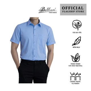 Áo sơ mi nam ngắn tay BELLUNI vải sợi sồi thoải mái thanh lịch - ABN.PML.BE.273.B