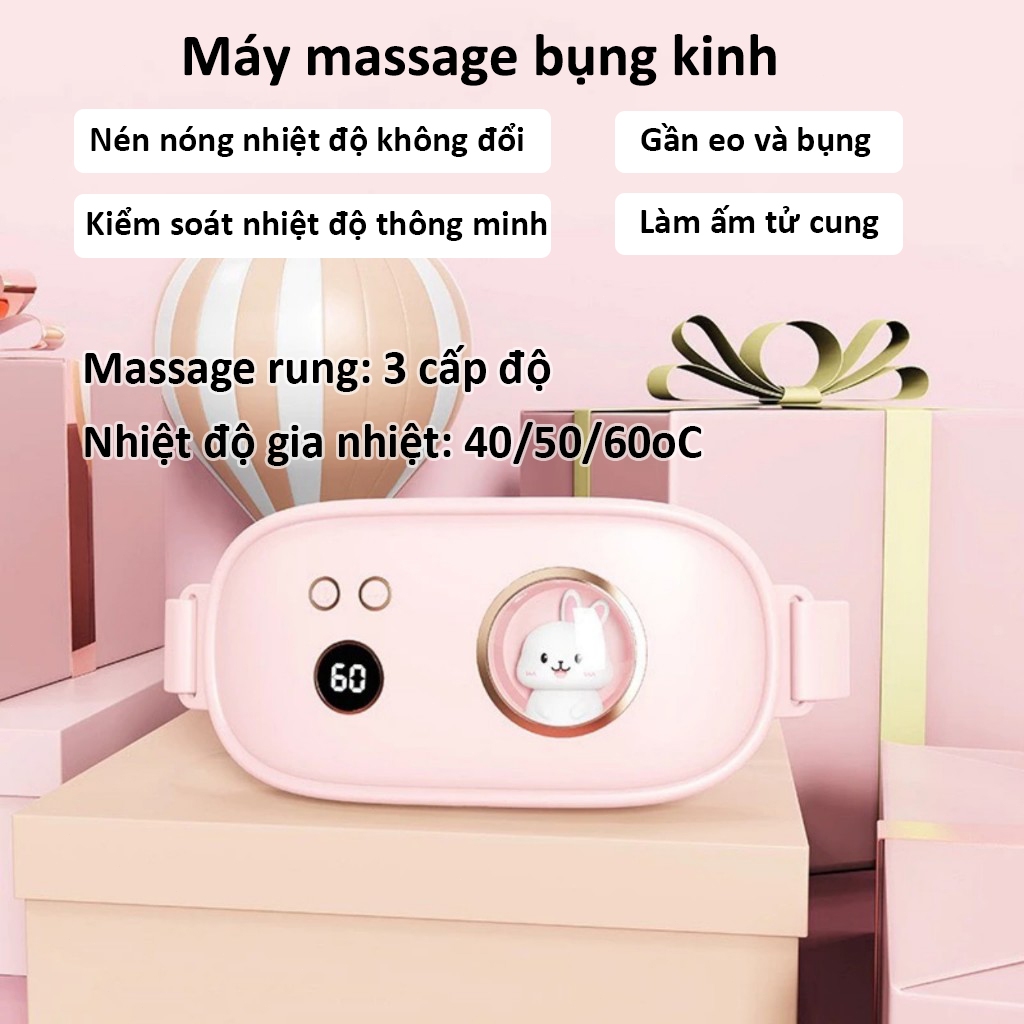 2024 máy massage bụng kinh , Đai chườm nóng bụng kinh giảm đau bụng kinh nguyệt quà tặng bạn nữ