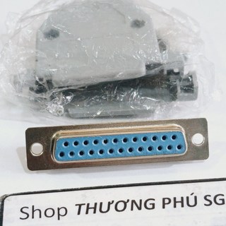 Đầu Com 25 Lổ Cái (DB25F Lổ Cái) / Đầu hàn Com 25 (DB25F) (Bao gồm võ nhựa)