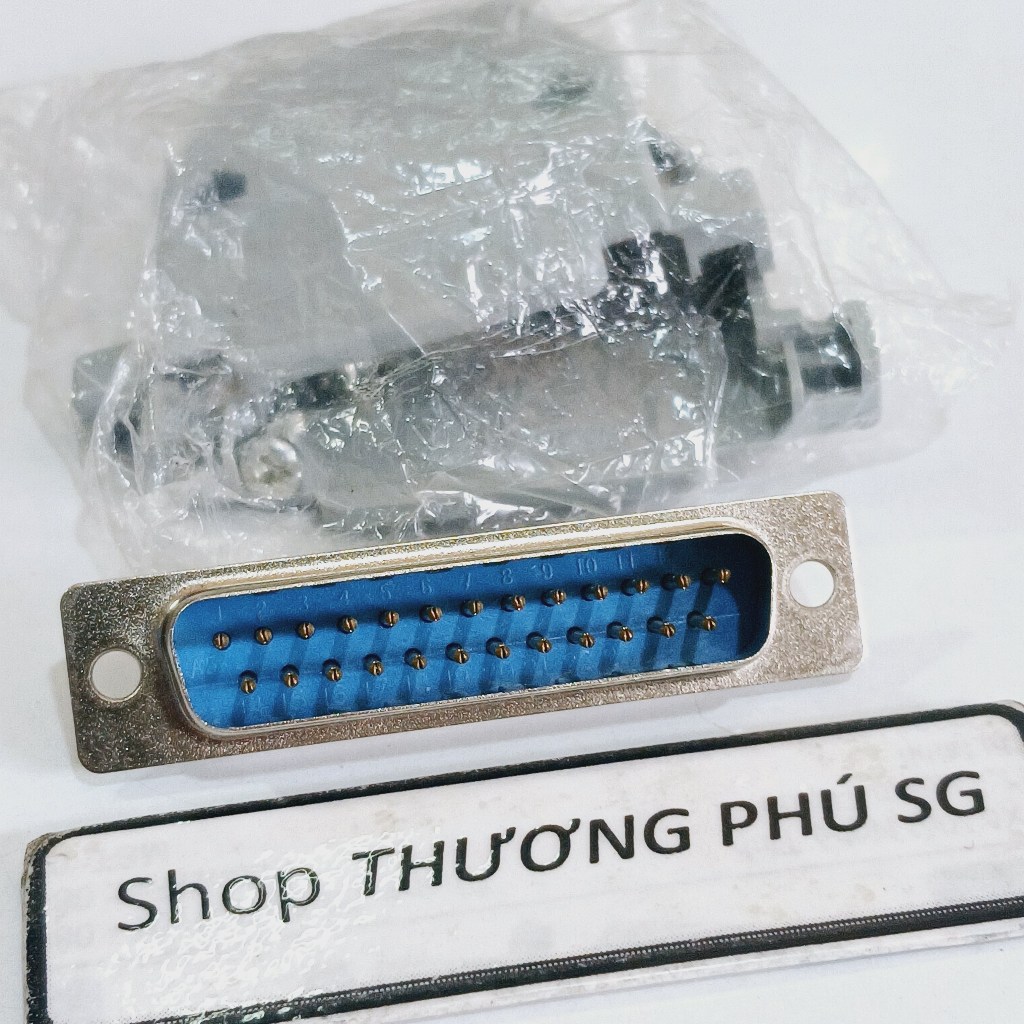 Đầu Com 25 Kim Đực (DB25M Kim Đực) / Đầu hàn Com 25 (DB25M) (Bao gồm võ nhựa)