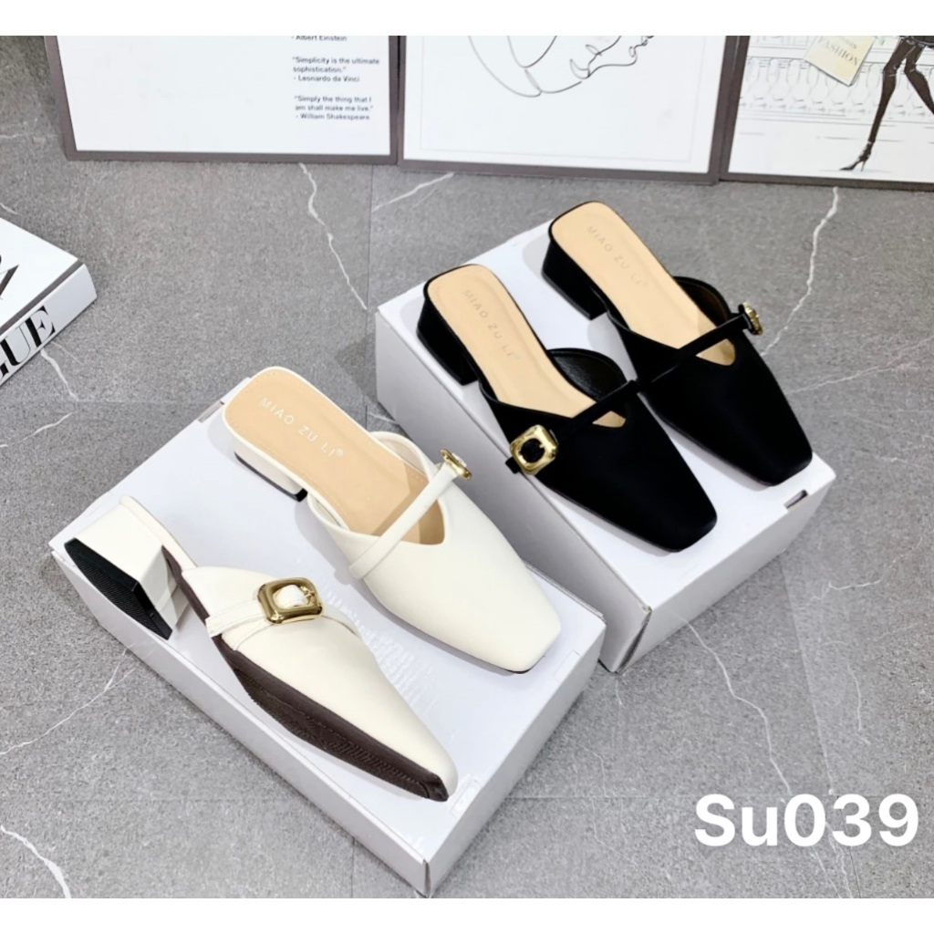 SỤC MŨI VUÔNG ĐẾ 3cm NỮ chất da mềm êm chân - Su039