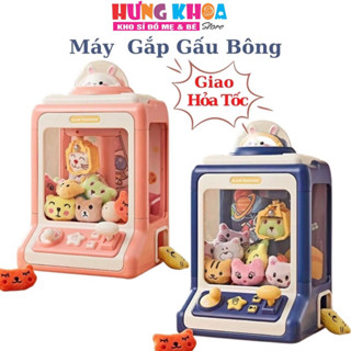 Máy Gắp Thú Bông Mini Có Nhạc Và Đèn Cho Bé. Tặng Kèm 10 Gấu Bông 10 bóng Cho Bé 