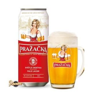 Bia prazacka pale lager 4% - lon 500ml