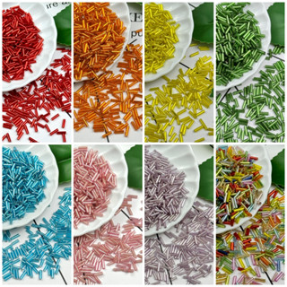  Gói 20g hạt cườm ống lõi bạc 2x7mm dùng làm dây chuyền vòng tay vòng cổ trang sức thủ công DIY 