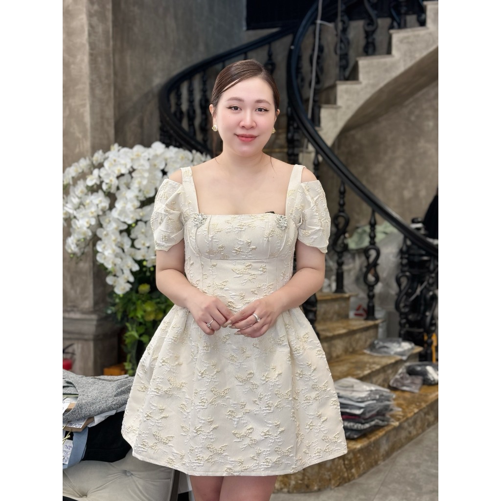 BIGSIZE VÁY GẤM HOA - 20246