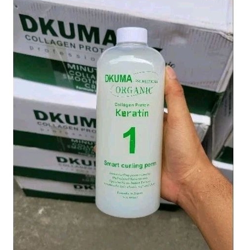 Cặp Uốn Lạnh DKUMA ORGANIC Protein Keratin Collagen 800ml