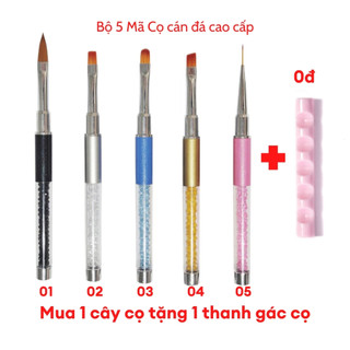 Cọ làm nail vẽ nail - cọ cán đá cao cấp vẽ nét ombre vẽ phen móng đắp gel đắp bột nail đa năng - ccd