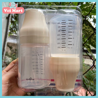 🍑SALE SOCK 🍑 Bộ 2 Bình Trữ Sữa Spectra 160ml Có Nắp Đậy Chính Hãng