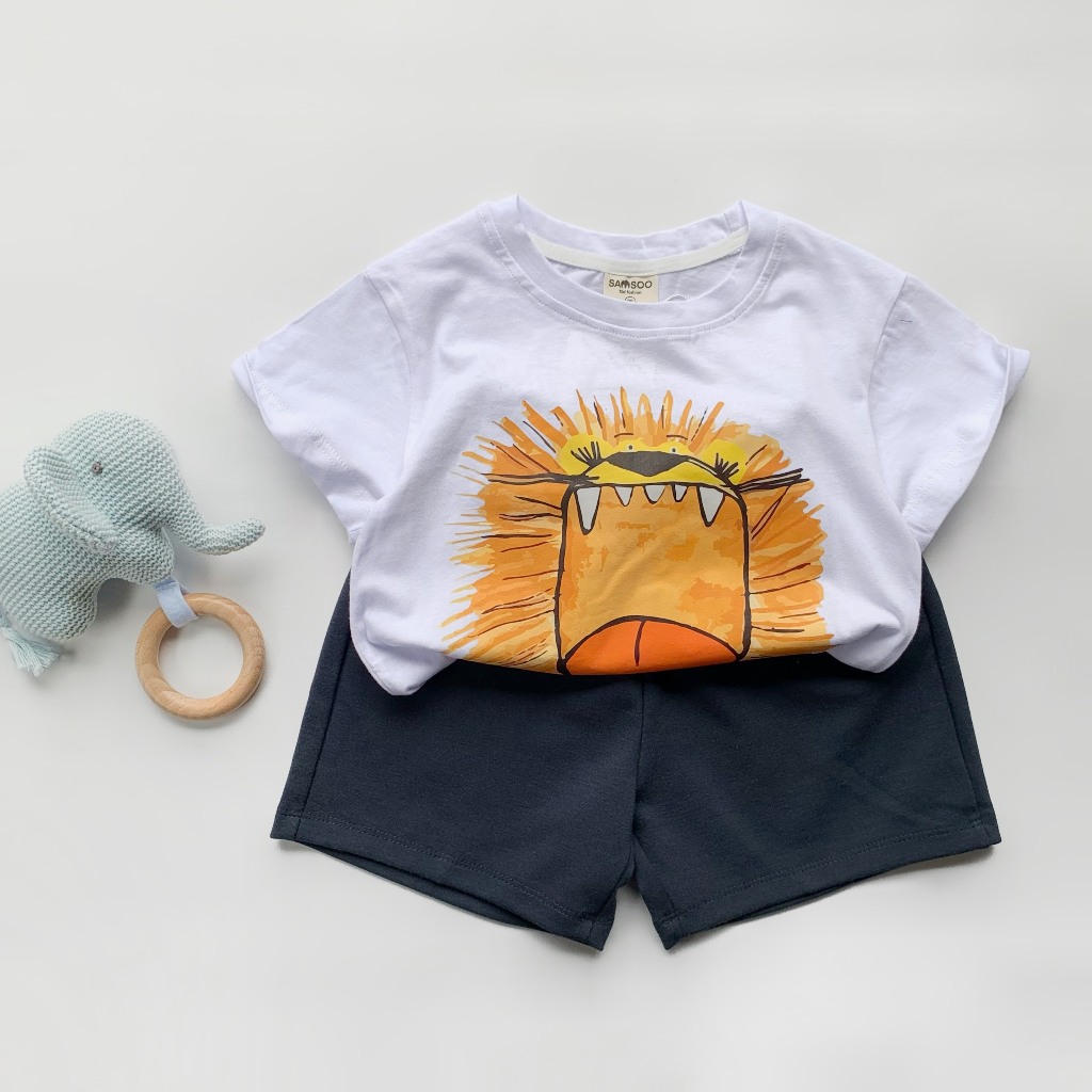 Samsoo Bộ cộc tay sư tử quần navy