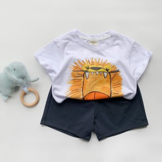 Samsoo Bộ cộc tay sư tử quần navy