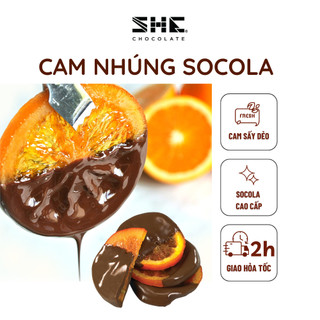 Cam sấy dẻo nhúng socola 500g SHE Chocolate