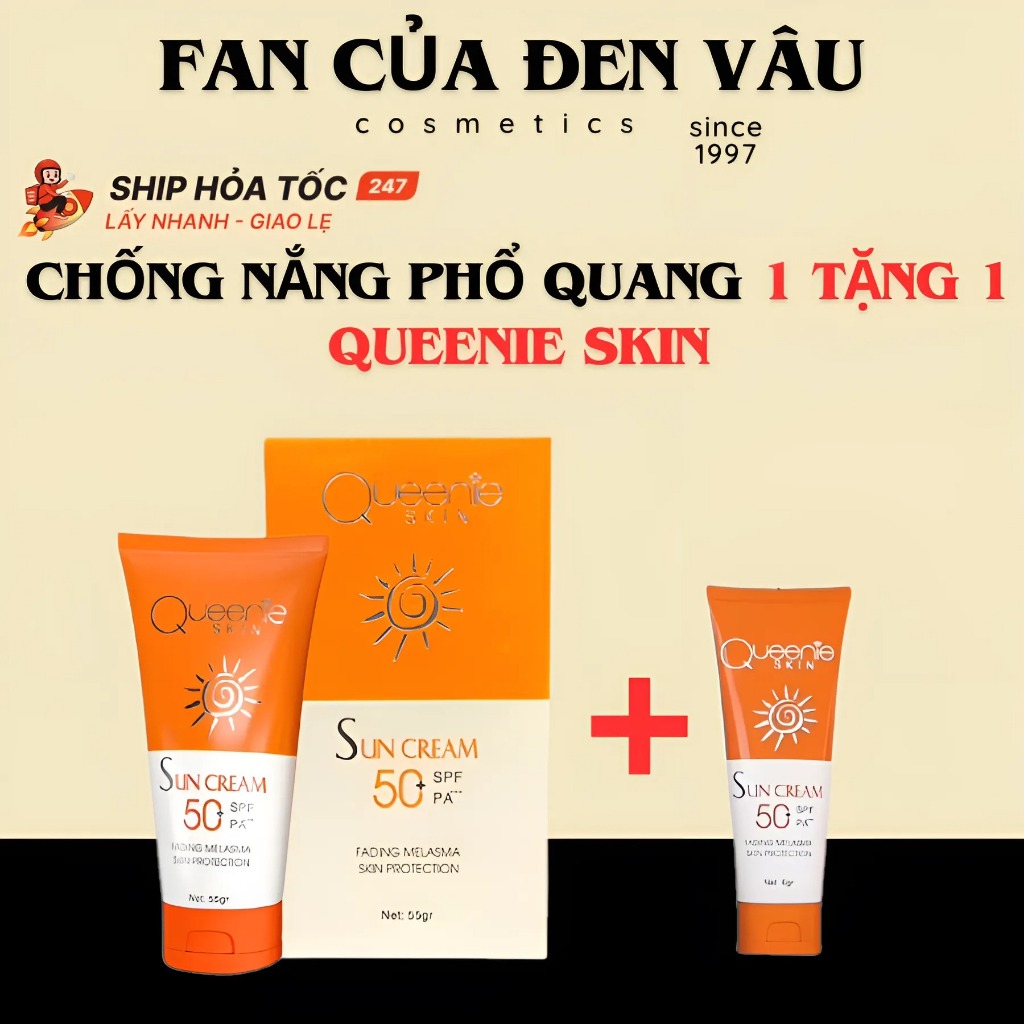 Kem Chống Nắng Phổ Quang AC Queenie Skin Chính Hãng - Chống Nắng Dưỡng Trắng Da