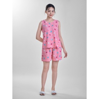 Bộ Đồ Mặc Nhà WINNY Kiểu Sát Nách Quần Đùi Chất Lanh Mát - 2MNLA24021B