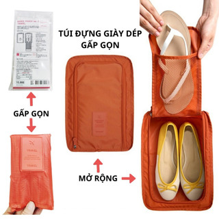 Túi đựng giày dép du lịch chống nước gấp lại nhỏ gọn du lịch tiện lợi