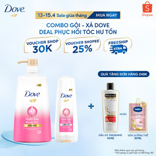 Combo Dầu gội Dove Ngăn gãy rụng tóc 640gr + Kem xả 320gr