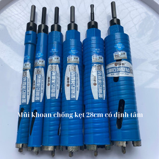 Mũi khoan rút lõi khô chống kẹt, có mũi định tâm phi mm dài 280mm