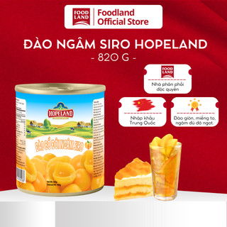 Đào Bổ Đôi Ngâm Siro Nhãn Hiệu Hopeland 820G - Pha Đồ Uống, Làm Bánh - Foodland
