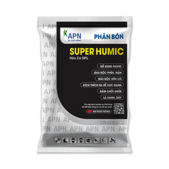 SUPER HUMIC APN - AN PHÁT NÔNG bổ sung Fulvic, cung cấp axit humic, vi sinh vật có lợi, trung vi lượng