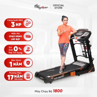 Máy chạy bộ thể thao elip 1800 đa năng gấp gọn và di chuyển dễ dàng, nâng dốc tự động