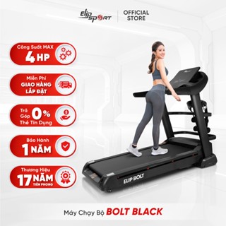 Máy Chạy Bộ Điện ELIP Bolt Black - Thảm Chạy Rộng, Màn Hình Cảm Ứng, Bảo Hành Chính Hãng Tại Nhà
