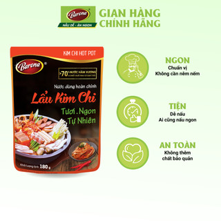 Nước Dùng Lẩu Kim Chi Barona 180g tươi ngon chuẩn vị không cần nêm nếm