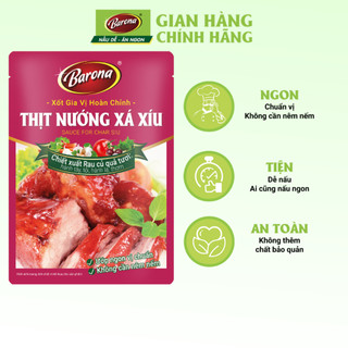 Gia Vị Xá Xíu Barona 80g ướp ngon chuẩn vị không cần nêm nếm 1 Thùng (80 gói)