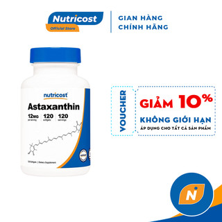 Viên Uống Chống Lão Hoá, Trẻ Hoá Cơ Thể Nutricost Astaxanthin 12mg