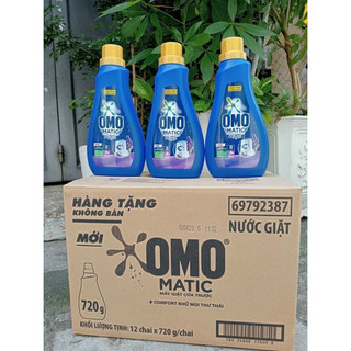 Nước giặt omo matic cho máy giặt cửa trước chai 720g