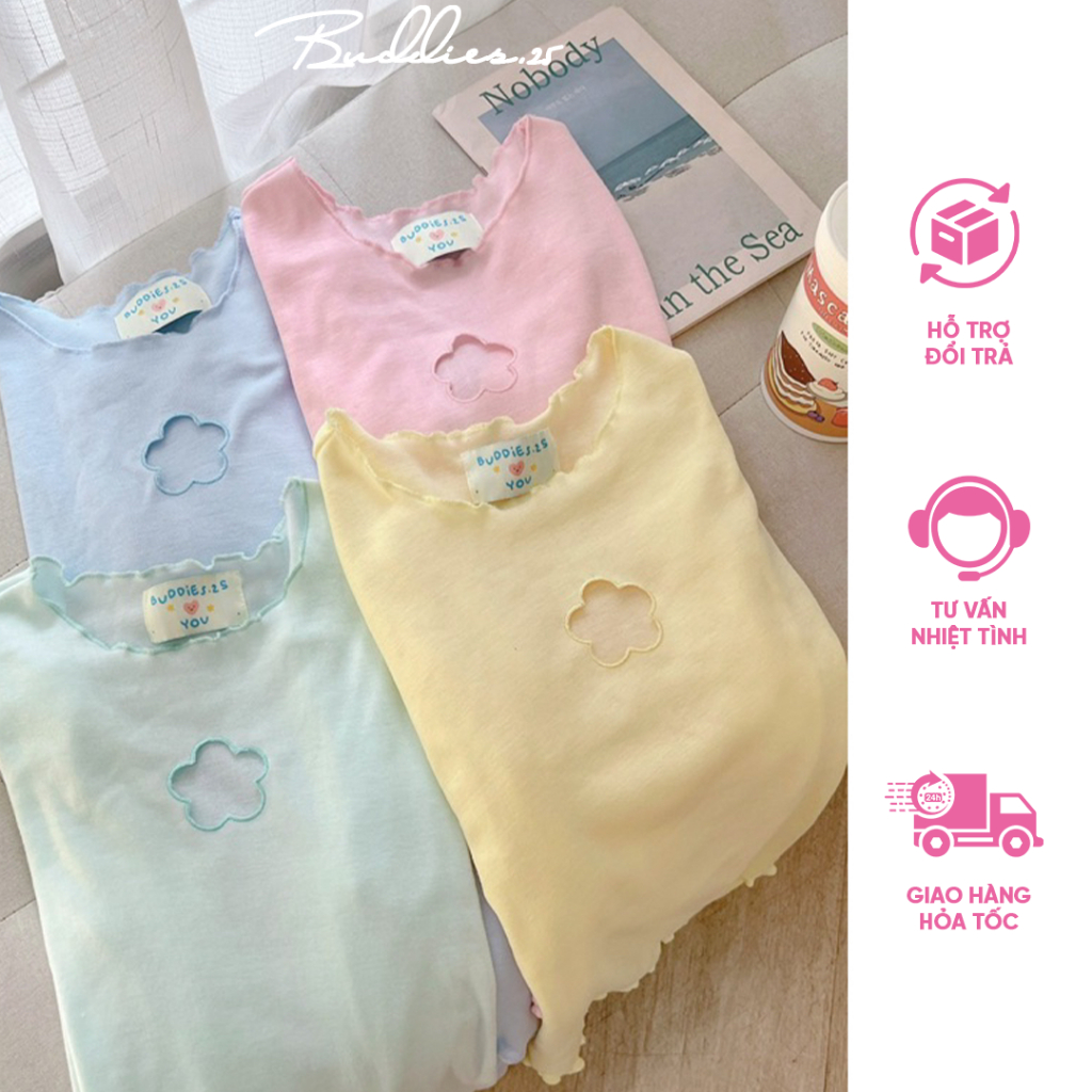 BUDDIES | Nancy Top | Áo Thun Kiểu Khoét Hoa Cá Tính | BigBuy360 - bigbuy360.vn