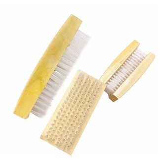 Bàn chải giặt quần áo, chà chân cán gỗ tiện lợi