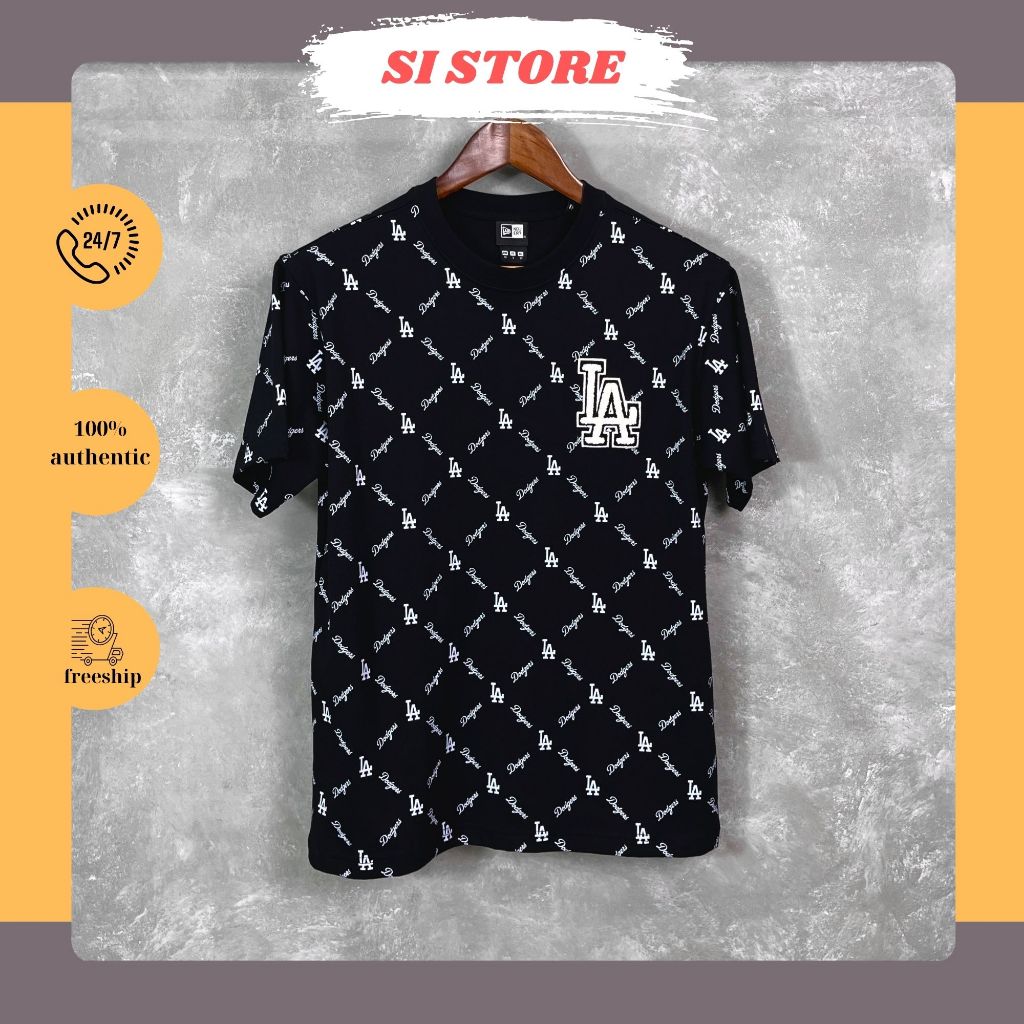 TEE THUN NEW ERA TEE - MONOGRAM LA ĐEN ( AUTH )