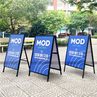 Standee chữ a cao cấp, khung sắt chữ a 2 mặt, khung standee ngoài trời bằng sắt 60x90 | mod