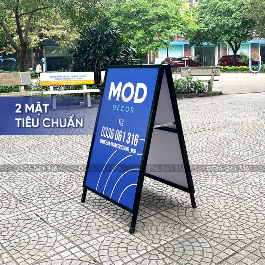 Standee Chữ A, Khung Sắt Chữ A 2 Mặt, Khung Standee Ngoài Trời Bằng Sắt 60x90 | MOD