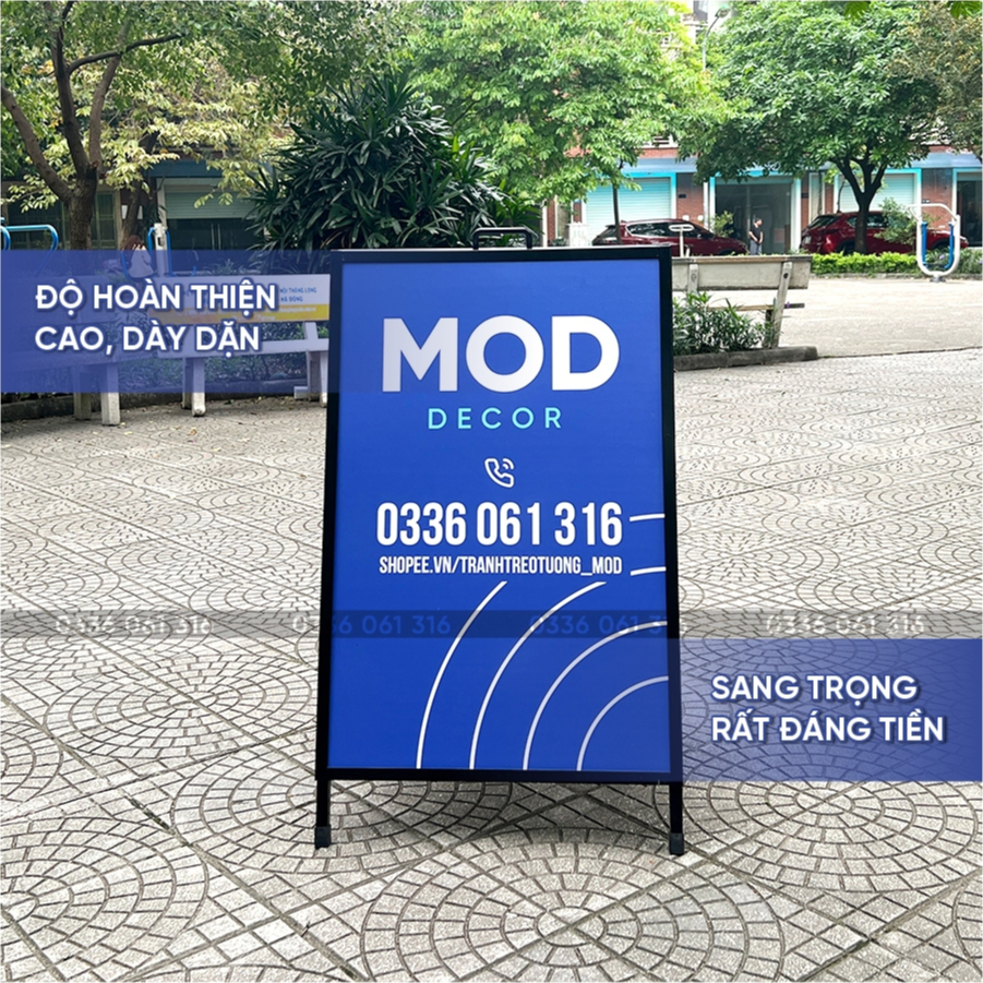 Standee Chữ A, Khung Sắt Chữ A 2 Mặt, Khung Standee Ngoài Trời Bằng Sắt 60x90 | MOD
