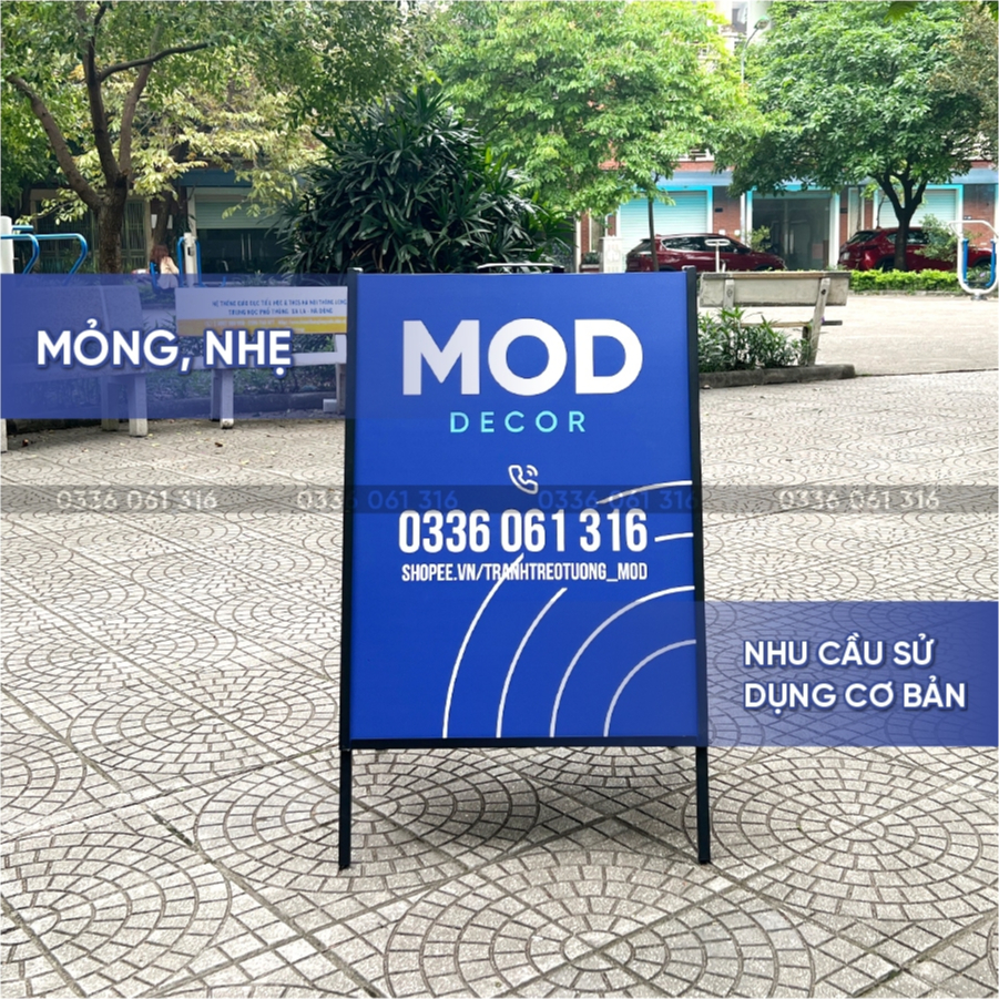 Standee Chữ A, Khung Sắt Chữ A 2 Mặt, Khung Standee Ngoài Trời Bằng Sắt 60x90 | MOD