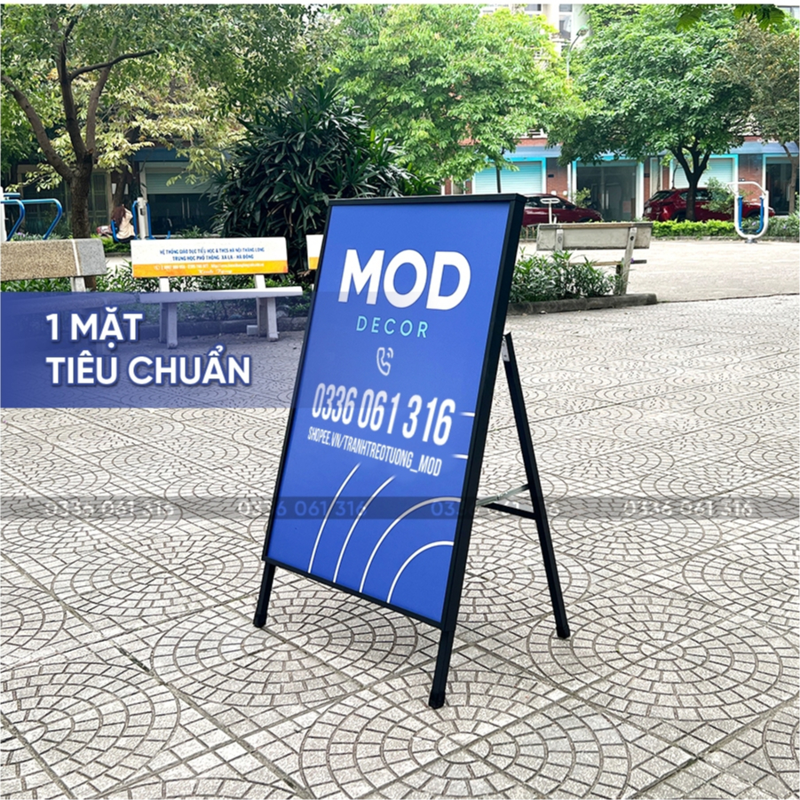 Standee Chữ A, Khung Sắt Chữ A 2 Mặt, Khung Standee Ngoài Trời Bằng Sắt 60x90 | MOD