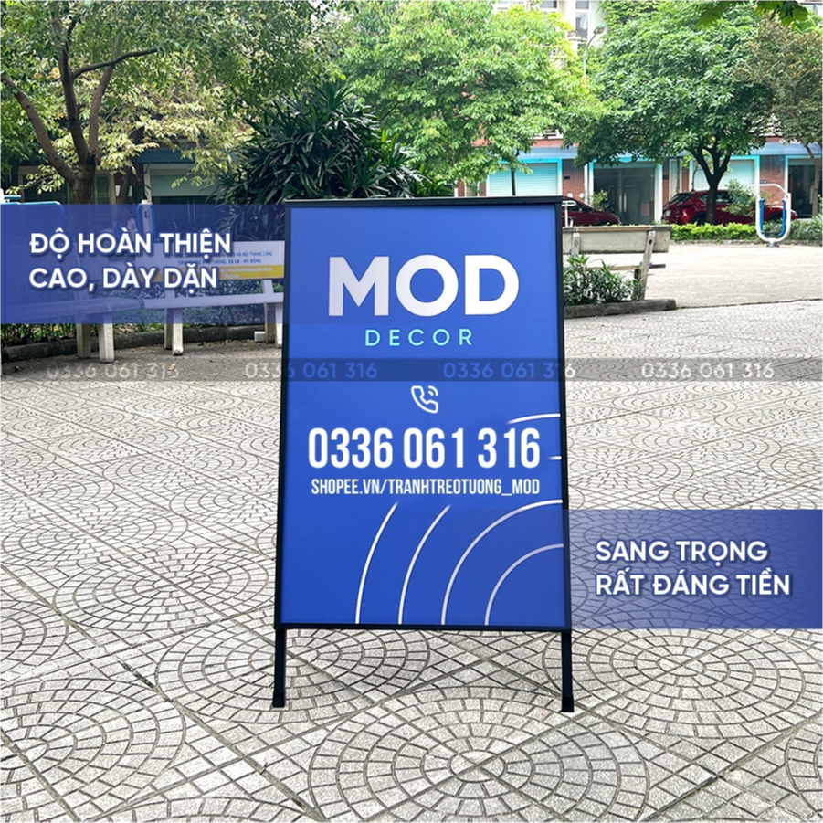 Standee Chữ A, Khung Sắt Chữ A 2 Mặt, Khung Standee Ngoài Trời Bằng Sắt 60x90 | MOD
