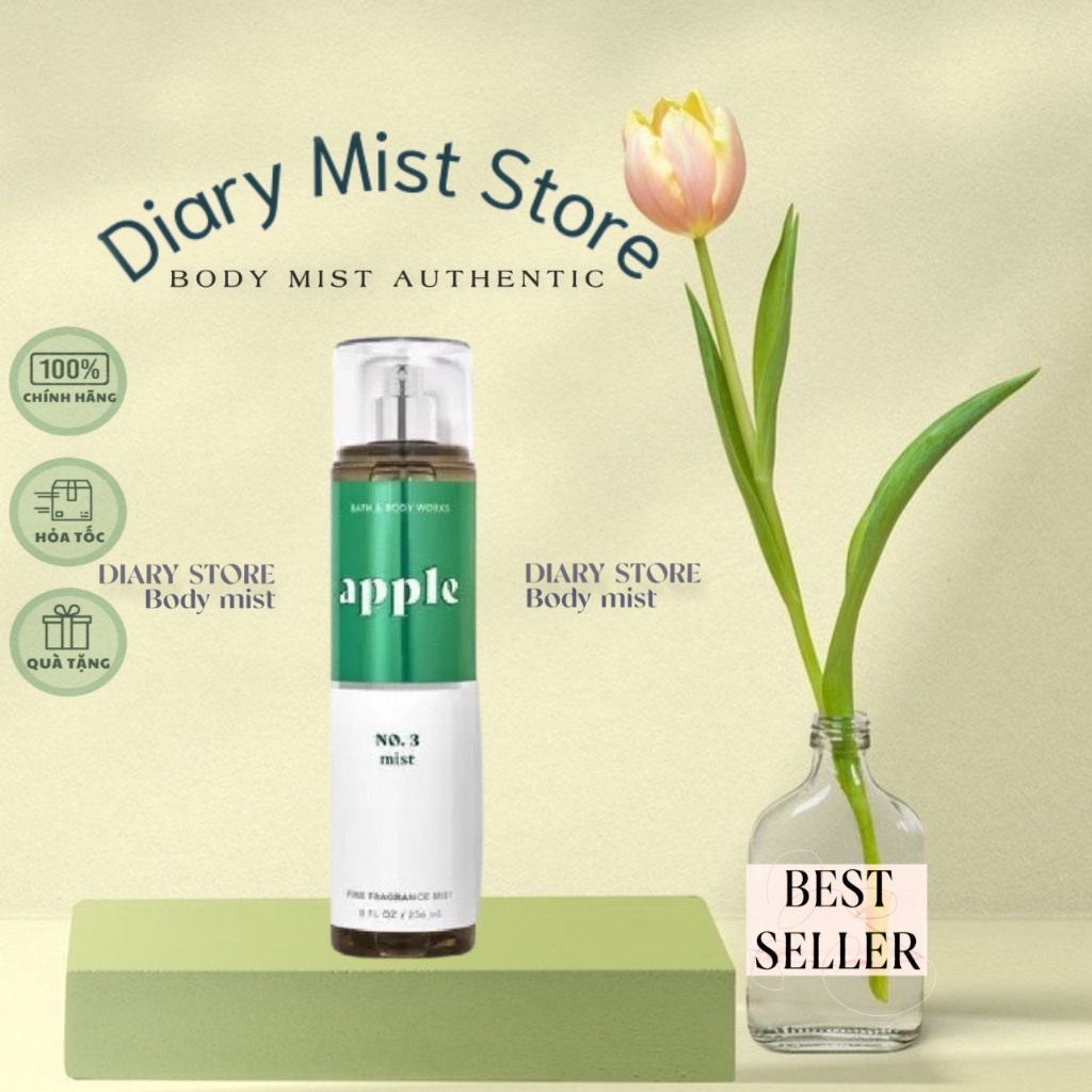 𝐃𝐢𝐚𝐫𝐲𝐦𝐢𝐬𝐭.𝐬𝐭𝐨𝐫𝐞 Xịt Thơm Toàn Thân Bath & Body Works Body Mist - APPLE