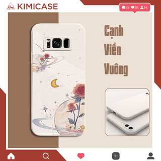 Ốp lưng Samsung S8 S8+ S9 S9+ Note 8 Note 9 Note 10 Note 10+ 10 pro Note 10 lite Note 20 Note 20ultra dẻo vuông hoa hồng