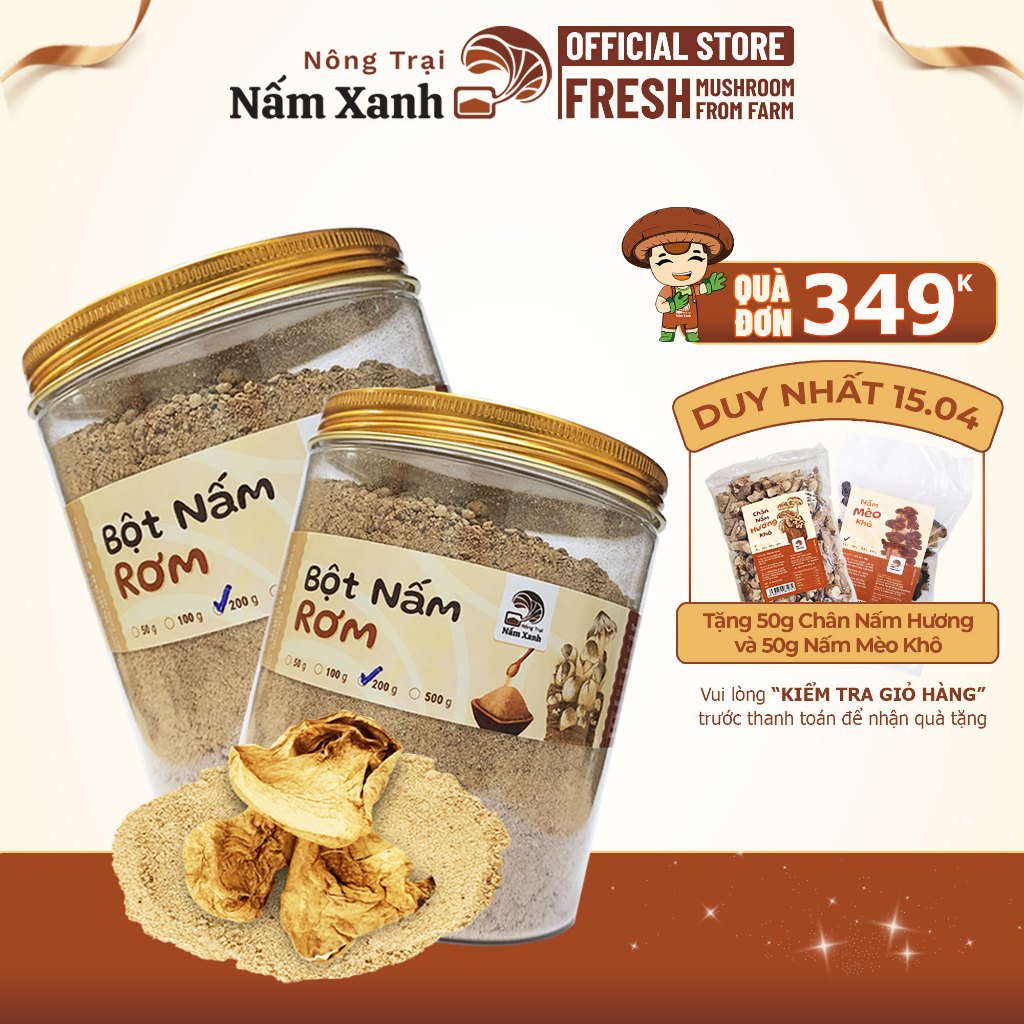 Bột Nấm Rơm 500gr 1kg Gia Vị Nêm Món Ăn Thêm Ngọt Thanh Bổ Dưỡng - Nông Trại Nấm Xanh