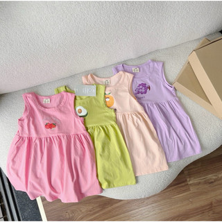 (9-27kg) Set 2 váy sát nách bé gái in hình quả