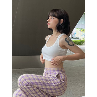 Áo croptop ba lỗ thun gân
