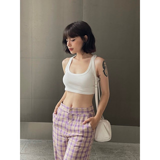 Áo croptop ba lỗ thun gân