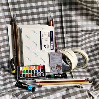 [CÓ SẴN] Combo hoạ cụ tiết kiệm 89k STARTER - Set màu nước dành cho người mới