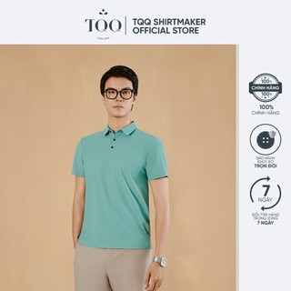 Áo polo cộc tay nam TQQ PK16C xanh nhạt không đường may hiện đại chất liệu cao cấp co giãn 4 chiều