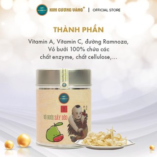 Vỏ Bưởi Sấy Dẻo Kim Cương Vàng - Hương Vị Tự Nhiên, Hỗ Trợ Giảm Cân, Ngăn Ngừa Lão Hóa (60Gr/Hộp)